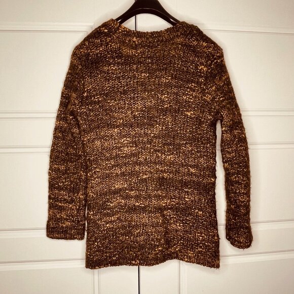 Jones New York Brown Marled Button-Front Cardigan Sweater (Medium) - Picture 3 of 11